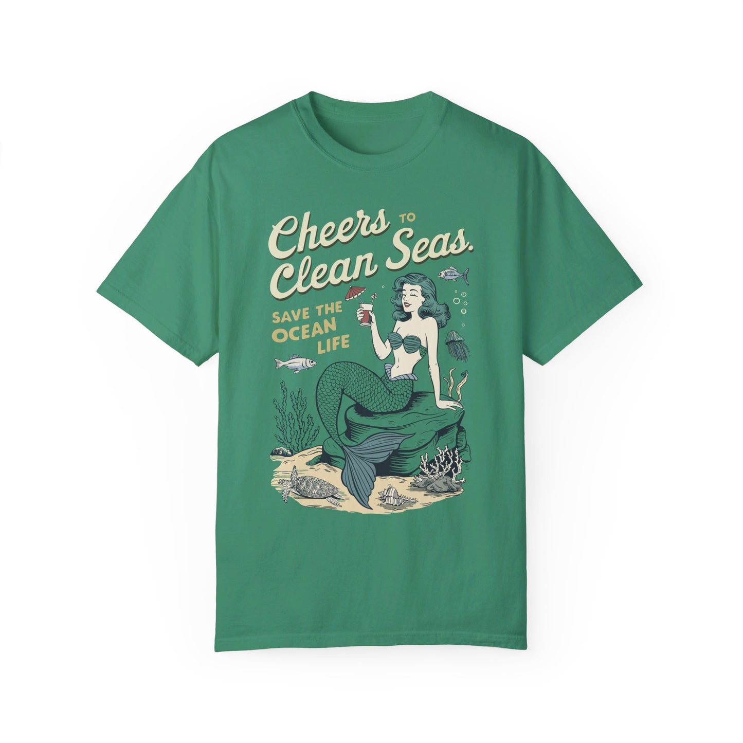 Retro Mermaid T-Shirt - Save the Ocean Life