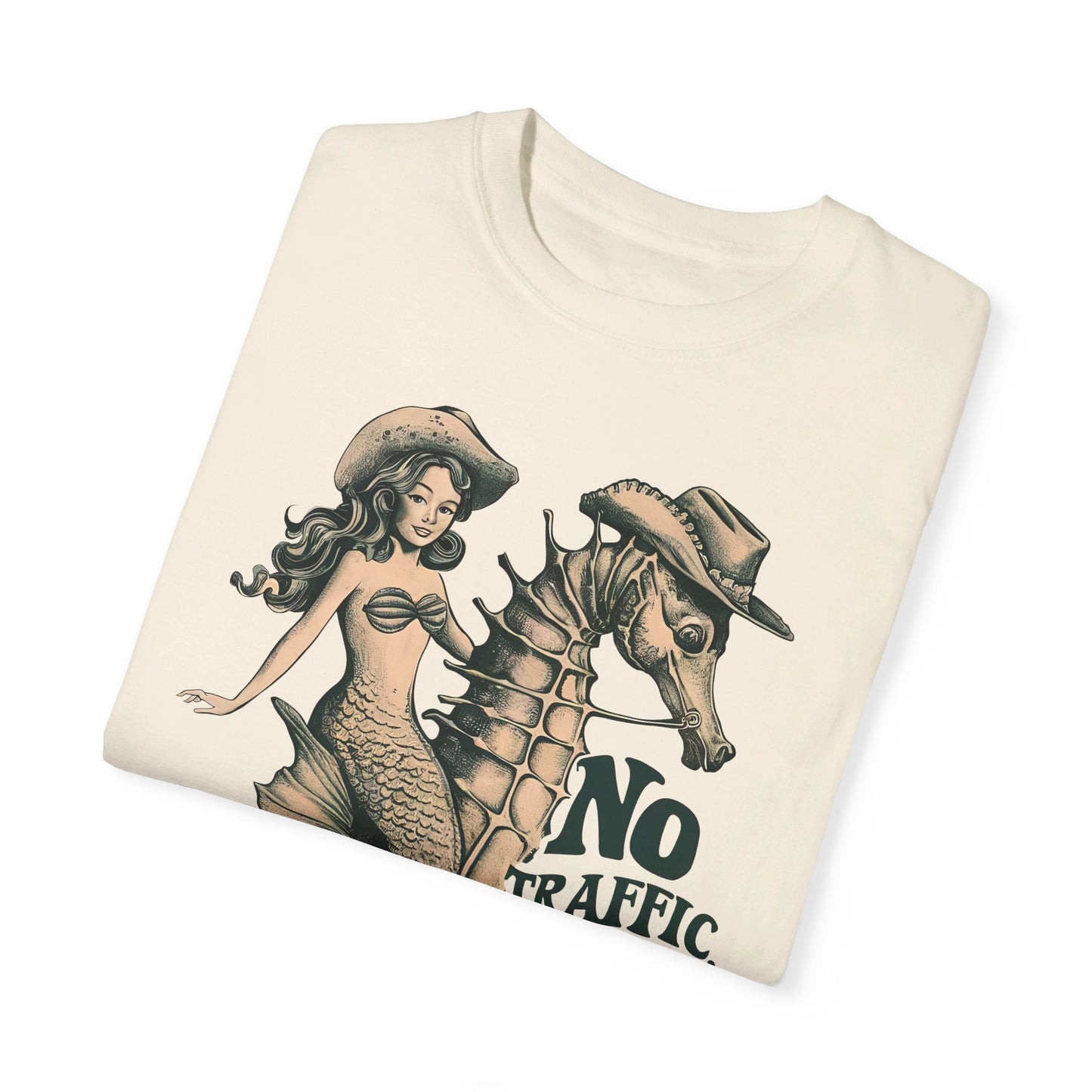 Vintage Mermaid T-Shirt - No Traffic No Worries