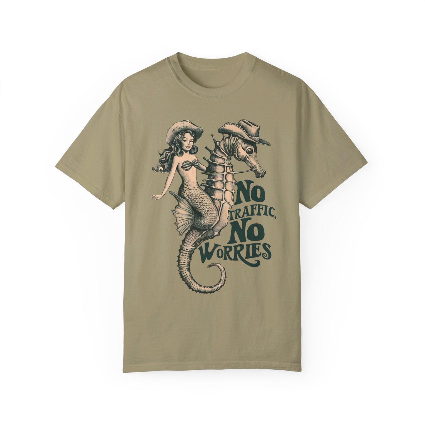 Vintage Mermaid T-Shirt - No Traffic No Worries